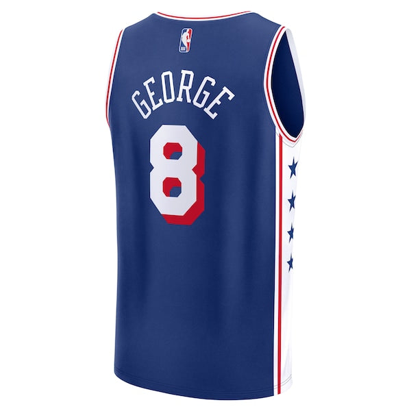 Paul George Philadelphia 76ers Fast Break Replica Player Jersey - Icon Edition - Royal - Image 3