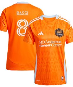 Amine Bassi Houston Dynamo FC adidas Women's 2025 Season 20 Replica Player Jersey - Orange