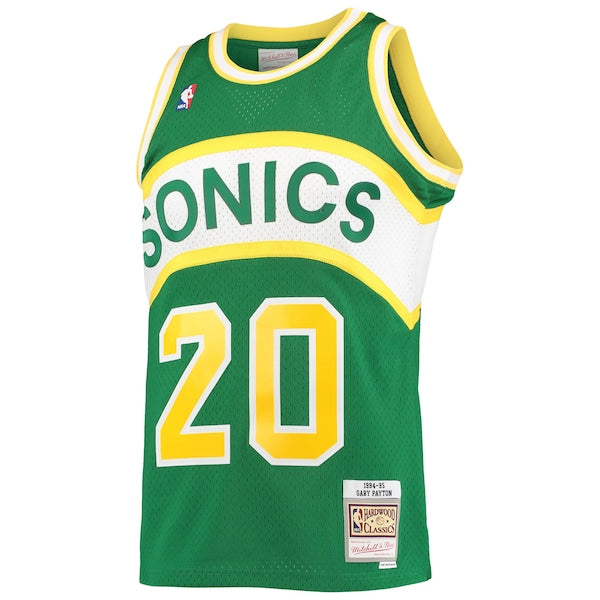 Gary Payton Seattle SuperSonics Hardwood Classics Swingman Jersey - Green - Image 2