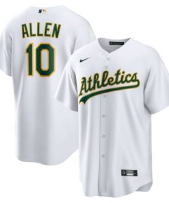 Nick Allen Oakland Athletics Nike Home Replica Jersey - White/Kelly Green