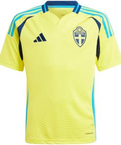 Alternative view of Sweden National Team adidas Youth 2024 Home Replica Jersey - Yellow