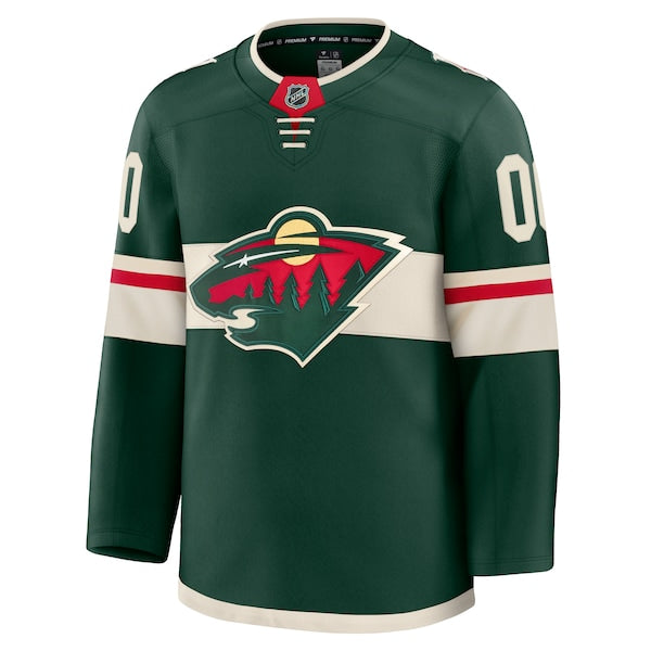 Minnesota Wild Home Premium Custom Jersey - Green/White - Image 3