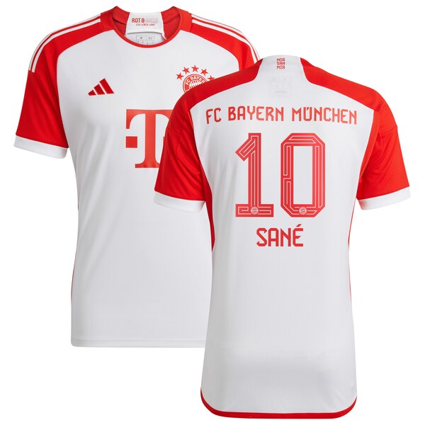 Leroy San¨¦ Bayern Munich adidas Youth 2023/24 Home Replica Jersey - White/Green
