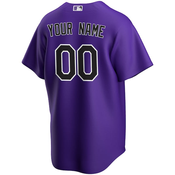 Colorado Rockies Nike Alternate Replica Custom Jersey - Purple - Image 3