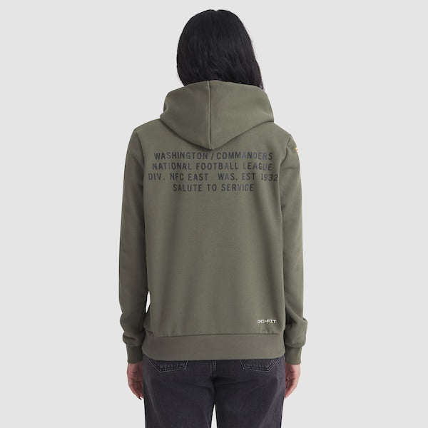 Washington Commanders Nike Women's 2025 Salute to Service Sideline Standard Issue Dri-FIT Hoodie - Olive - Image 2