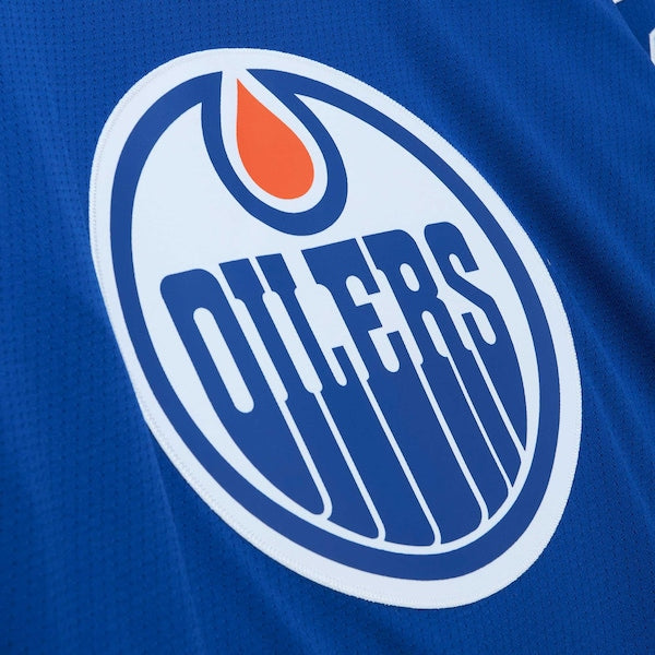 Grant Fuhr Edmonton Oilers 1986/87 Blue Line Player Jersey - Royal - Image 4