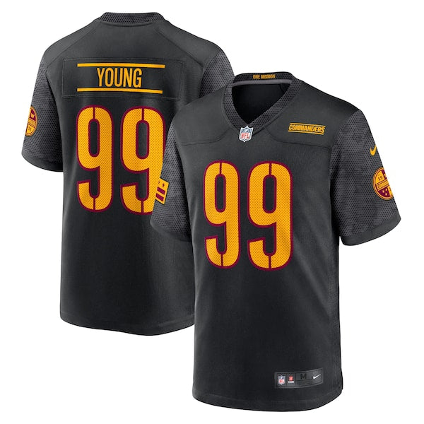 Chase Young Washington Commanders Nike Youth Game Jersey - Black/Burgundy/White - Image 2