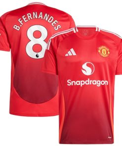 Bruno Fernandes Manchester United 2024/25 Home Replica Player Jersey - Red
