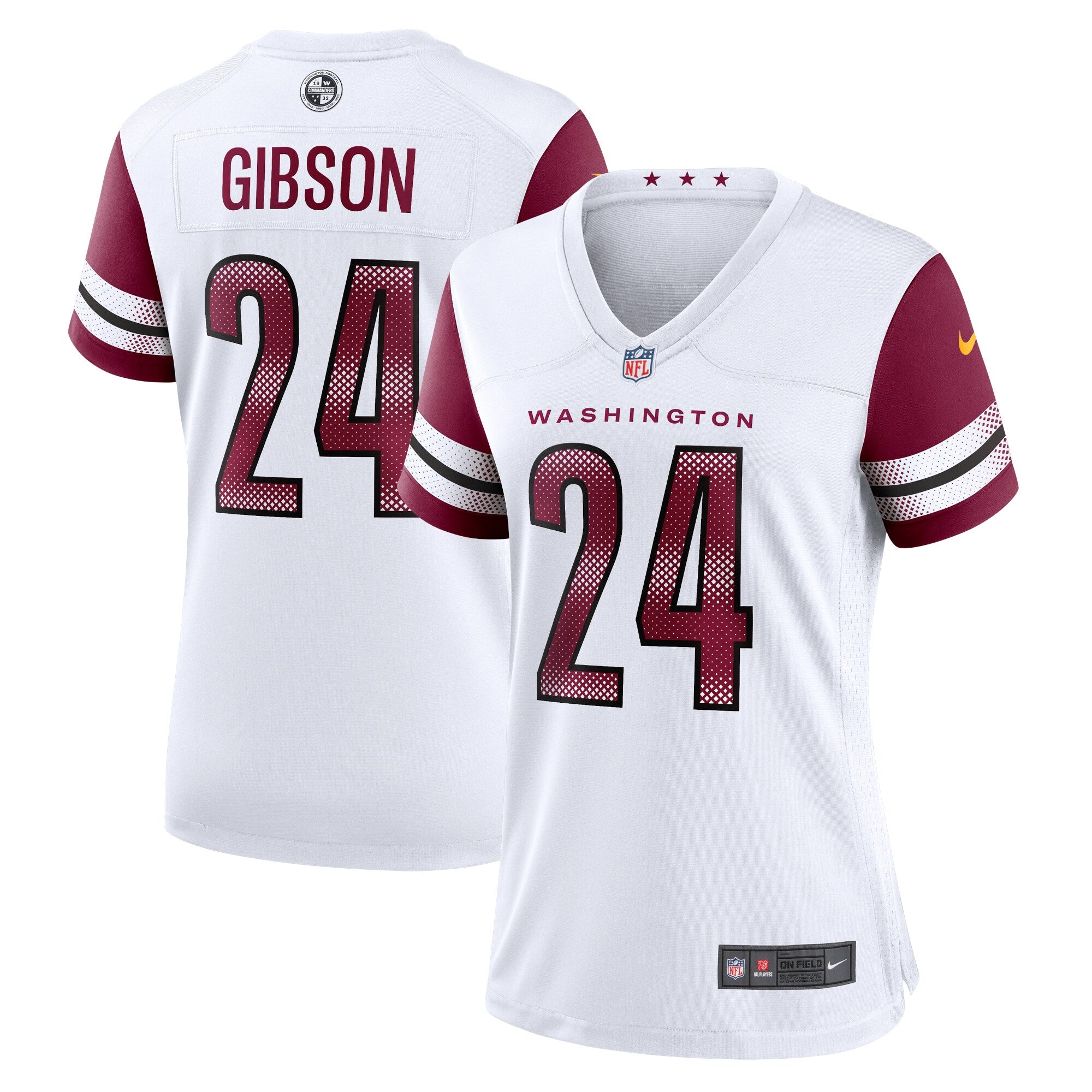 Antonio Gibson Washington Commanders Nike Women's Alternate Game Player Jersey - Black/Burgundy/White - Image 6