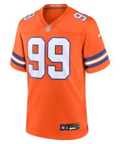 Alternative view of Zach Allen Denver Broncos Nike Mile High Collection 1977 Throwback Player Game Jersey - Orange