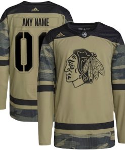 Chicago Blackhawks adidas Military Appreciation Team Authentic Custom Practice Jersey - Camo