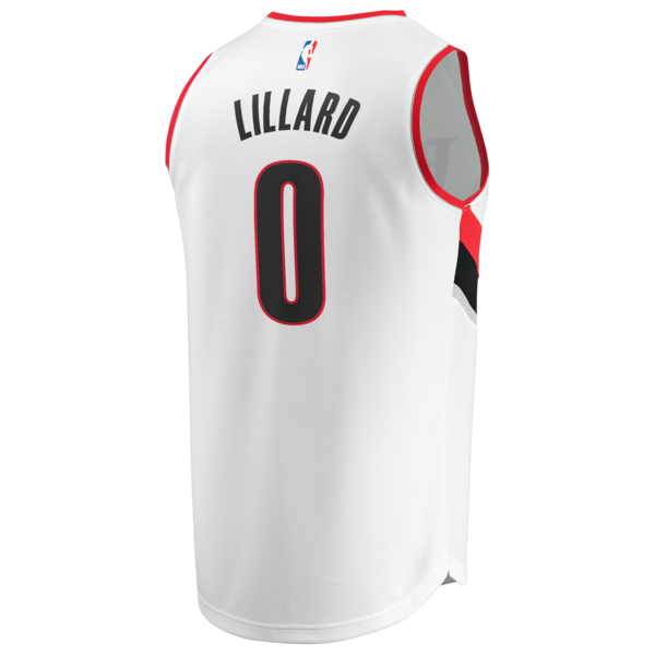 Damian Lillard Portland Trail Blazers Youth Fast Break Replica Jersey - White - Association Edition - Image 3