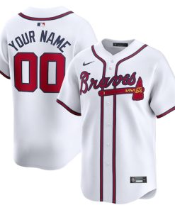 Atlanta Braves Nike Home Limited Custom Jersey - White