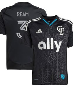 Tim Ream Charlotte FC adidas Youth 2025 Fortress Kit Replica Player Jersey - Black