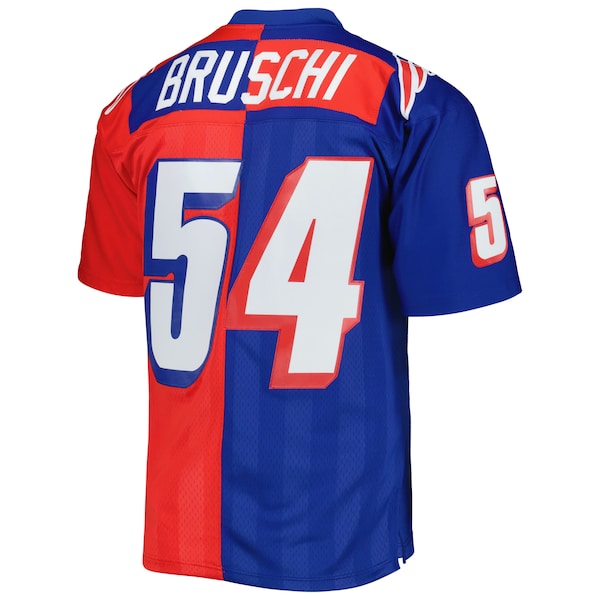 Tedy Bruschi New England Patriots 1996 Split Legacy Replica Jersey - Royal/Red - Image 3