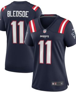 Drew Bledsoe New England Patriots Nike Women's Game Retired Player Jersey - Navy/Red