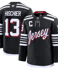 Nico Hischier New Jersey Devils Alternate Premium Jersey - Black/Red/White