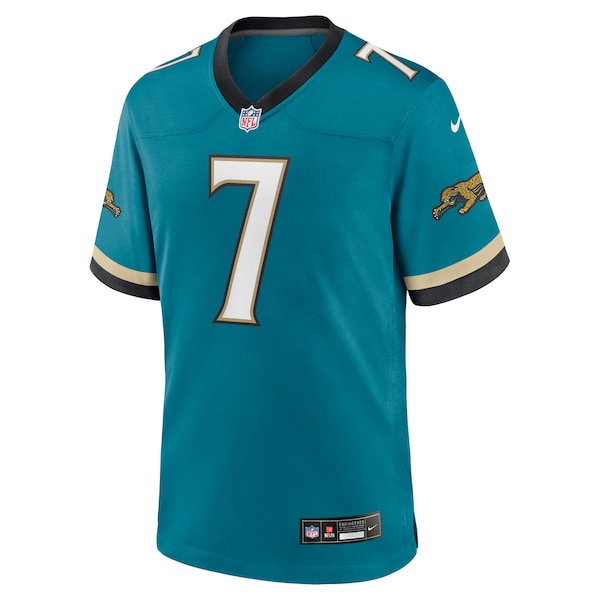 Brian Thomas Jr. Jacksonville Jaguars Nike Prowler Throwback Player Game Jersey - Teal - Image 2