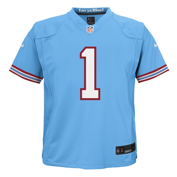 Cameron Ward Tennessee Titans Nike Preschool Alternate 2 Player Game Jersey - Light Blue - Image 2
