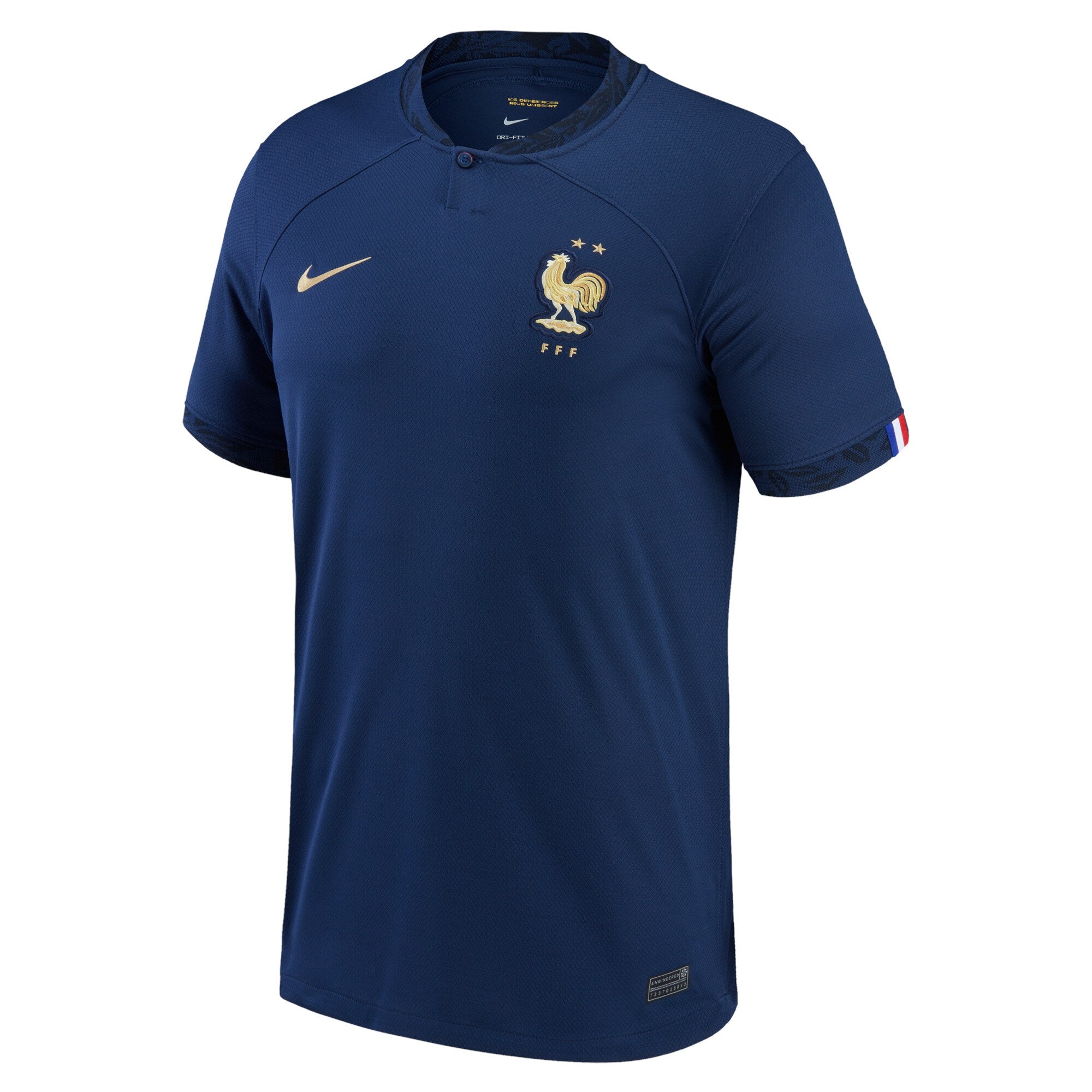 Custom France National Team Nike 2022/23 Home Authentic Blank Jersey - Navy - Image 2