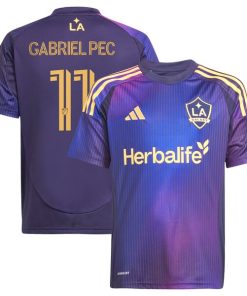 Gabriel Pec LA Galaxy adidas Youth 2025 RIZON Replica Player Jersey - Navy