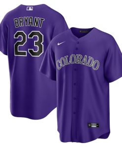Alternative view of Kris Bryant Colorado Rockies Nike Alternate Replica Player Jersey - Purple/White