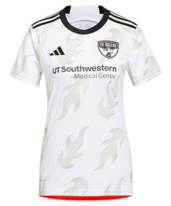 Alternative view of Sebastian Lletget FC Dallas adidas Women's 2024 Burn Baby Burn Replica Player Jersey?¨C White