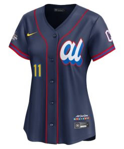 Alternative view of Jos¨¦ Ram¨ªrez American League Nike Women's 2025 All-Star Edition Limited Player Jersey - Navy