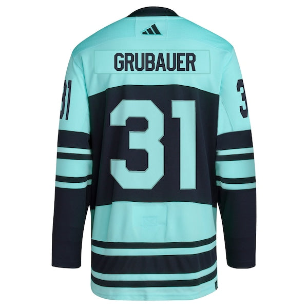 Philipp Grubauer Seattle Kraken adidas Reverse Retro 2.0 Authentic Player Jersey - Teal - Image 3