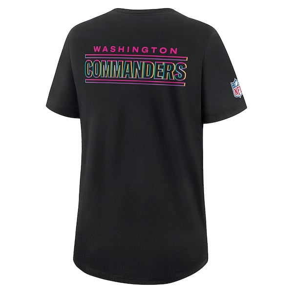 Washington Commanders Nike Women's 2025 NFL Crucial Catch Tri-Blend Dri-FIT T-Shirt - Black - Image 3