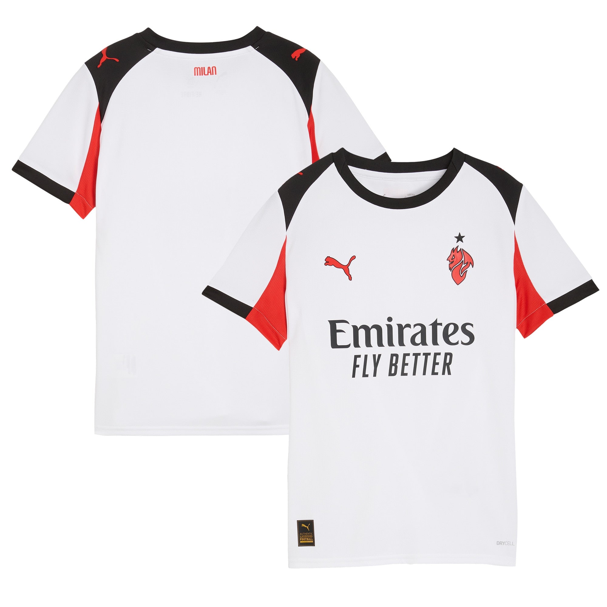 AC Milan Puma Youth 2025/26 Third Replica Jersey - Yellow/White - Image 5