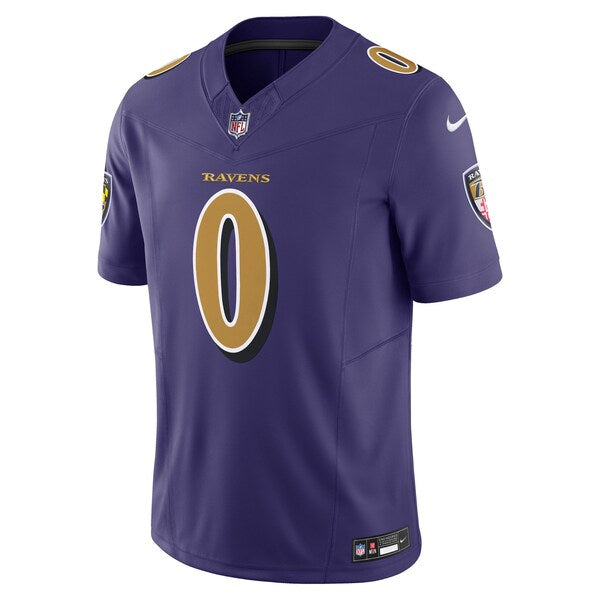 Roquan Smith Baltimore Ravens Nike Alternate 2 Vapor F.U.S.E. Limited Jersey - Purple/Black - Image 3