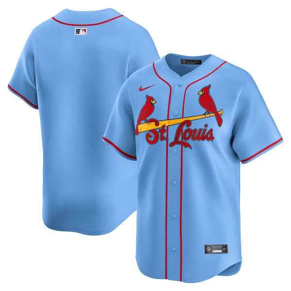 St. Louis Cardinals Nike Alternate Limited Jersey - Light Blue/White - Image 2