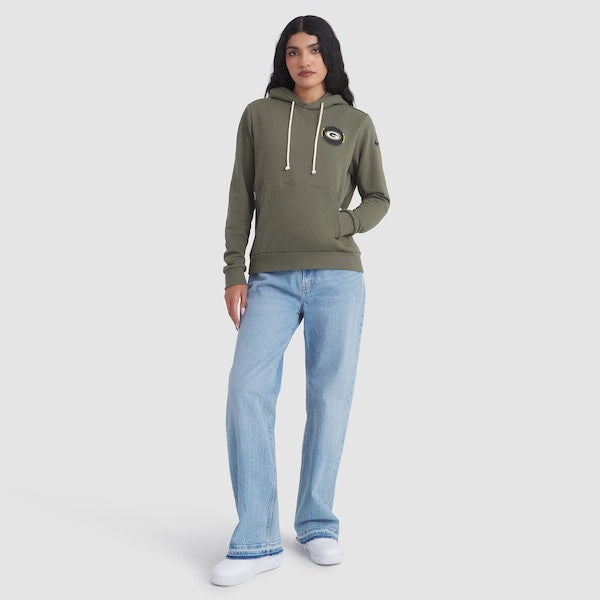 Green Bay Packers Nike Women's 2025 Salute to Service Sideline Standard Issue Dri-FIT Hoodie - Olive - Image 3