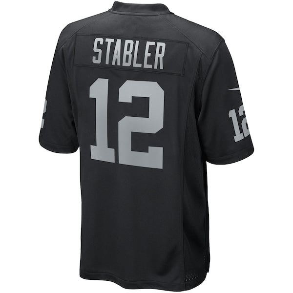 Ken Stabler Las Vegas Raiders Nike Game Retired Player Jersey - Black - Image 3