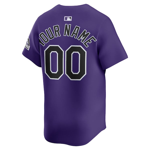 Youth Colorado Rockies Nike Alternate Limited Custom Jersey - Purple - Image 3