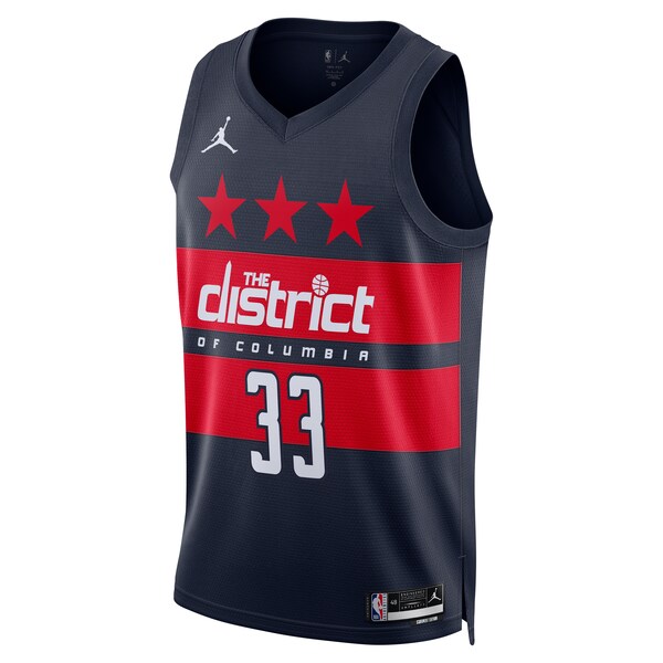 Kyle Kuzma Washington Wizards Jordan Brand Unisex 2024/25 Swingman Jersey - Statement Edition - Navy - Image 2