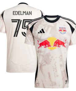 Daniel Edelman New York Red Bulls adidas 2025 Stone Kit Replica Player Jersey - Tan