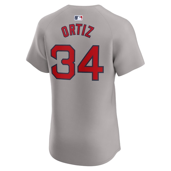 David Ortiz Boston Red Sox Nike Road Elite Player Jersey - Gray - Image 4