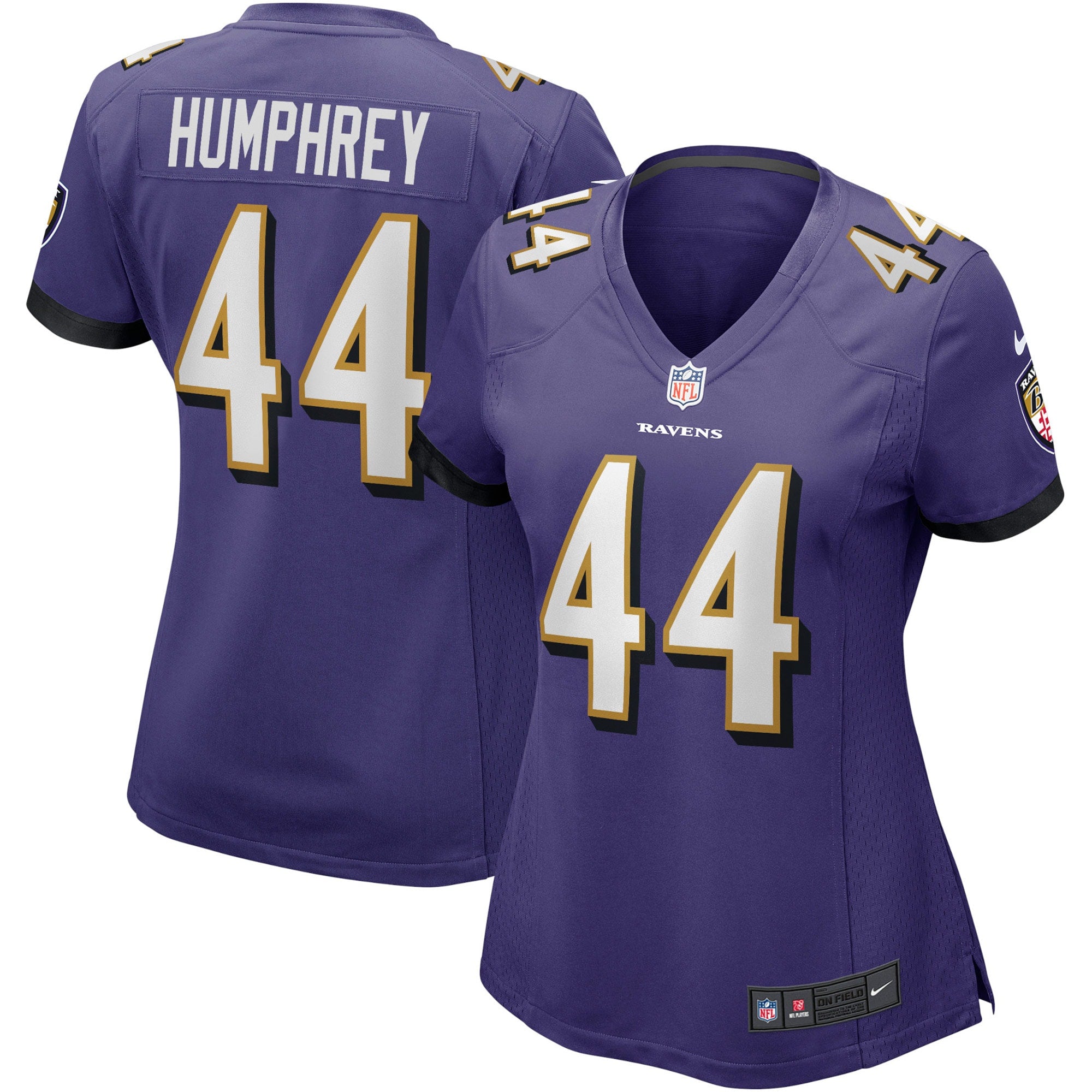 Marlon Humphrey Baltimore Ravens Nike Women's Game Jersey - Black/Purple - Image 5