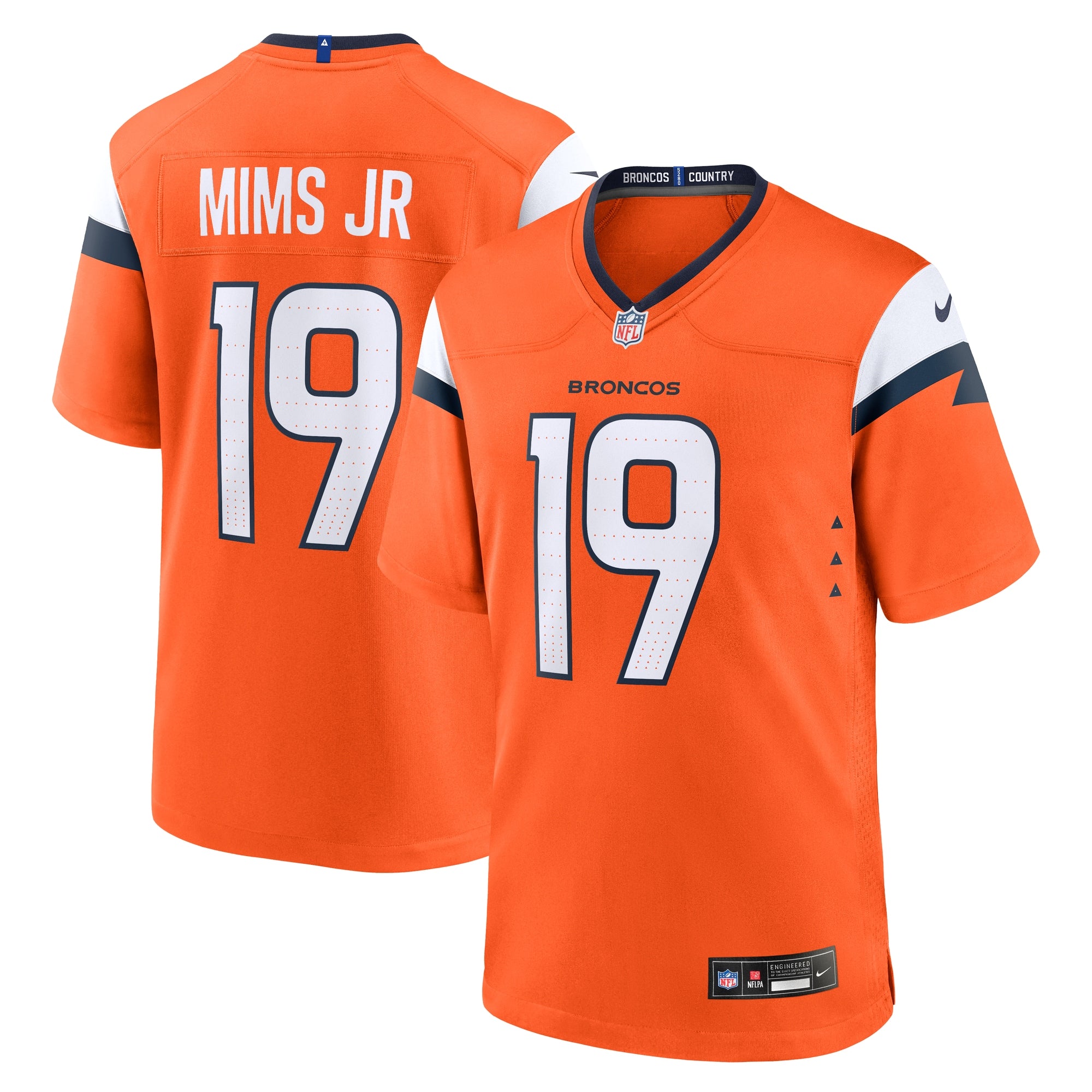 Marvin Mims Jr Denver Broncos Nike Alternate Game Jersey - Navy/White/Orange - Image 11
