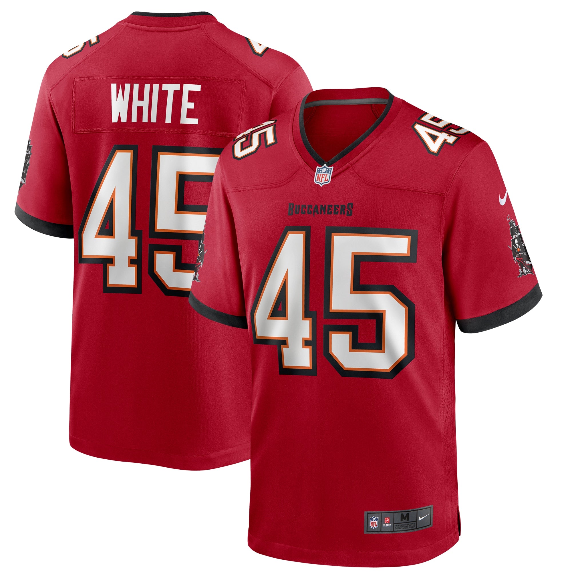 Devin White Tampa Bay Buccaneers Nike Game Jersey - Pewter/Red - Image 6