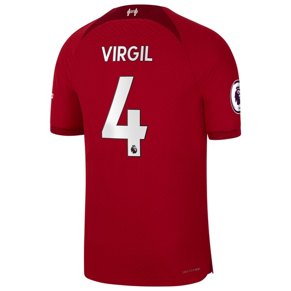 Virgil Van Dijk Liverpool Nike 2022/23 Home Authentic Player Jersey - Red - Image 3