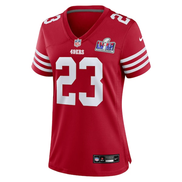Christian McCaffrey San Francisco 49ers Nike Women's Super Bowl LVIII Game Jersey - Scarlet - Image 2