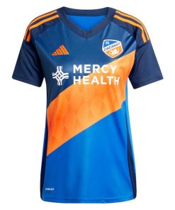Alternative view of Luca Orellano FC Cincinnati adidas Women's 2025 Orange and Blue Legacy Kit Replica Player Jersey - Blue