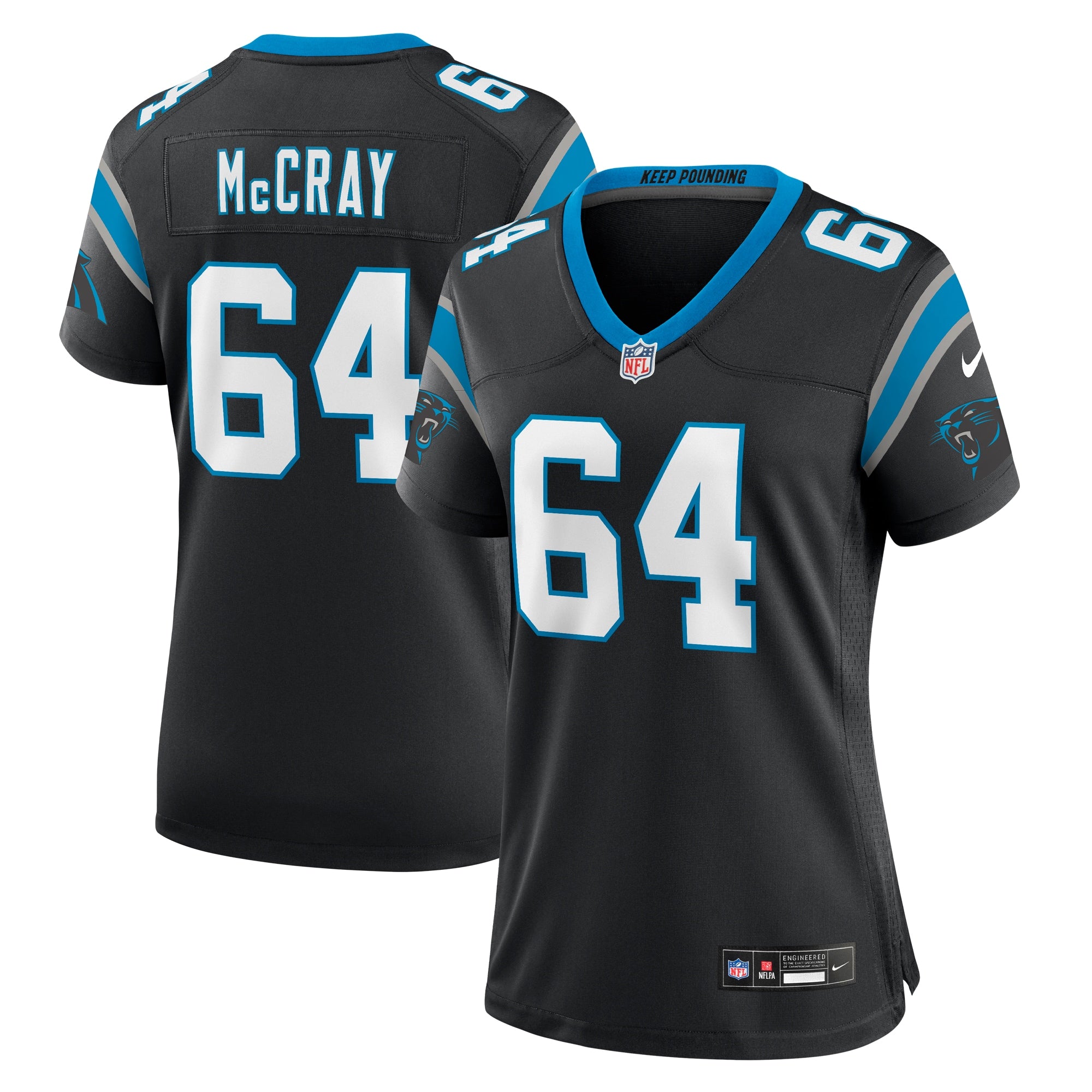 Justin McCray Carolina Panthers Nike Women's Alternate Game Jersey - Blue/Black - Image 5