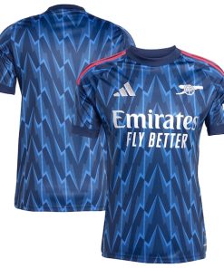 Alternative view of Arsenal adidas 2025/26 Away Replica Jersey - Blue/Red