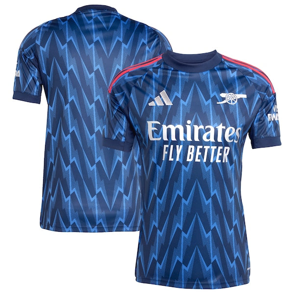 Arsenal adidas 2025/26 Away Replica Jersey - Blue/Red - Image 2