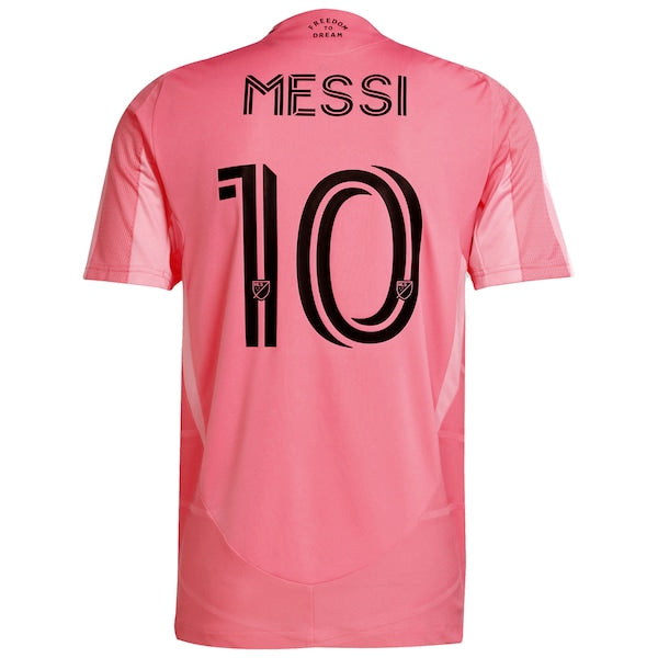 Lionel Messi Inter Miami CF adidas 2025 Euforia Replica Player Jersey - Light Pink - Image 3