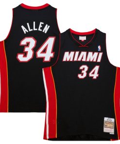 Ray Allen Miami Heat Hardwood Classics Swingman Jersey - Black